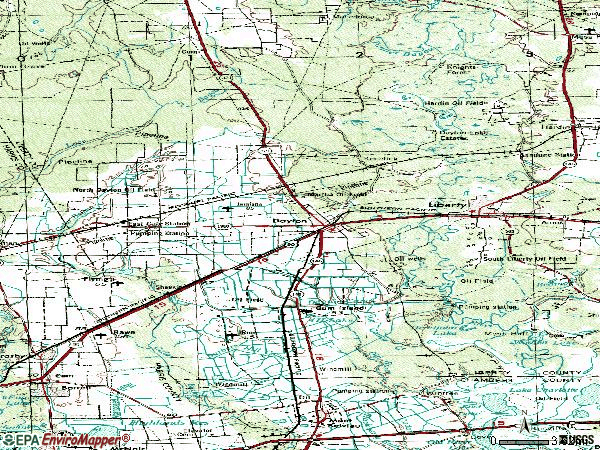 Zip code 77535 topographic map