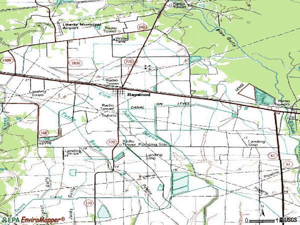 Zip code 77582 topographic map