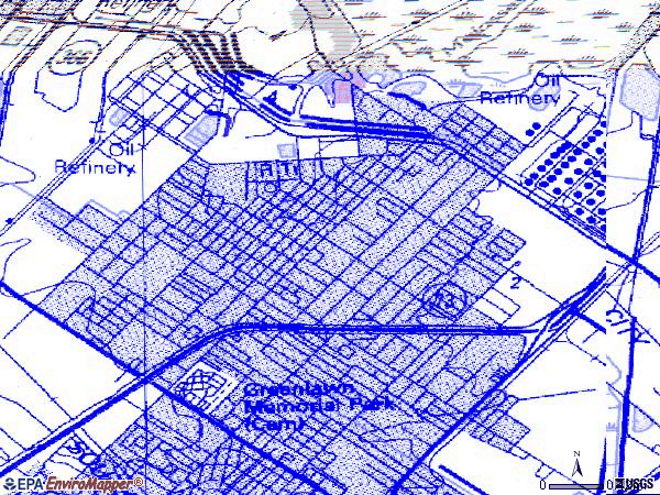 Zip code 77619 topographic map