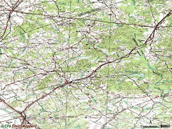 Zip code 77856 topographic map