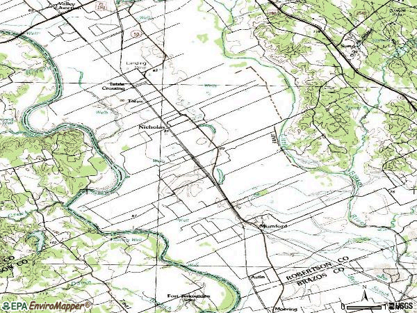 Zip code 77867 topographic map