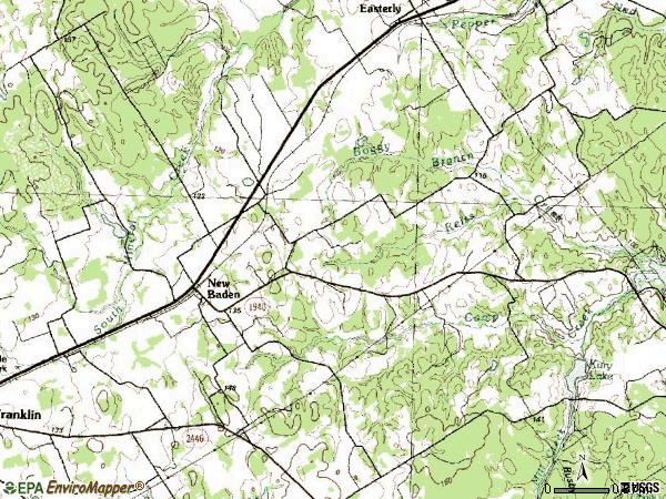 Zip code 77870 topographic map