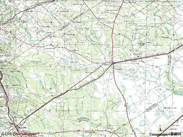 Zip code 77963 topographic map