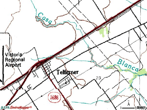 Zip code 77988 topographic map