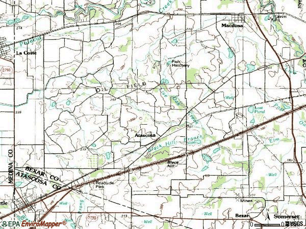 Zip code 78002 topographic map