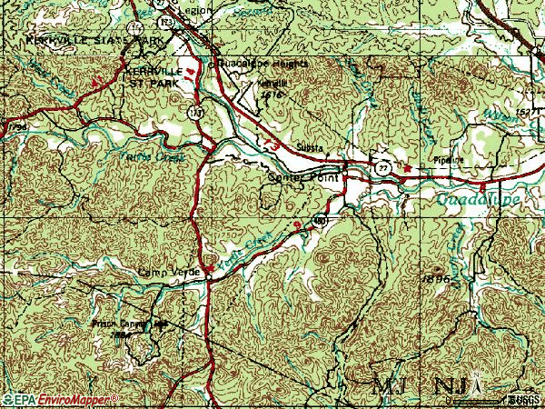 Zip code 78010 topographic map