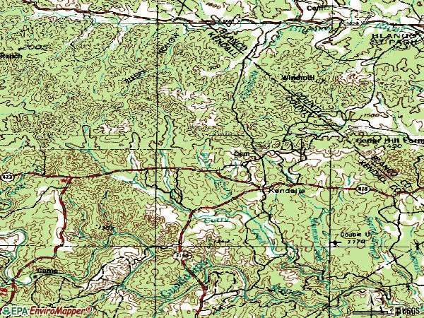 Zip code 78027 topographic map