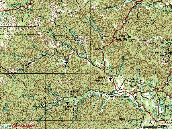Zip code 78055 topographic map