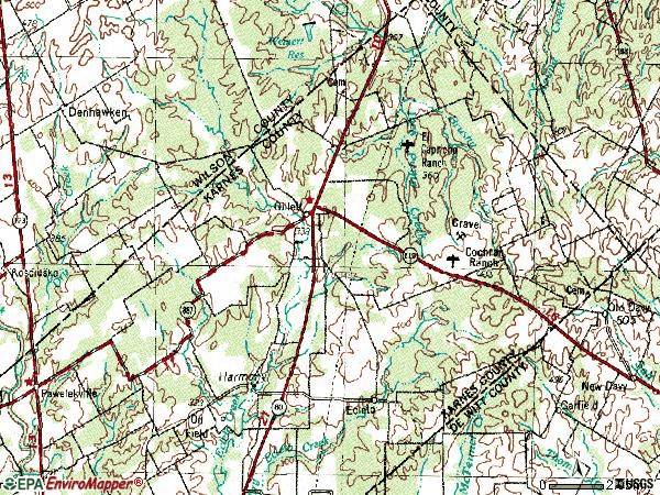 Zip code 78116 topographic map