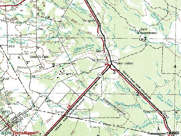 Zip code 78389 topographic map