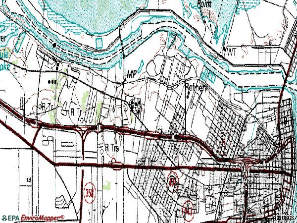 Zip code 78407 topographic map