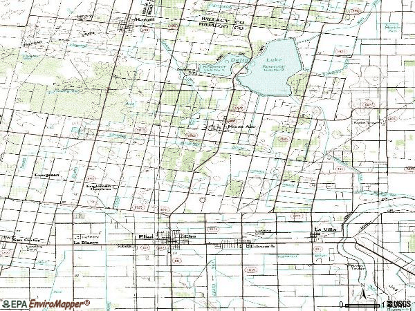 Zip code 78538 topographic map