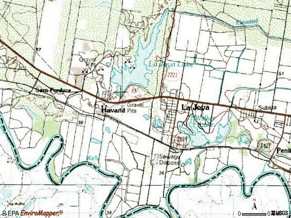 Zip code 78560 topographic map