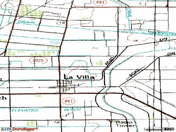 Zip code 78562 topographic map
