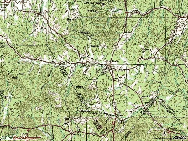 Zip code 78606 topographic map