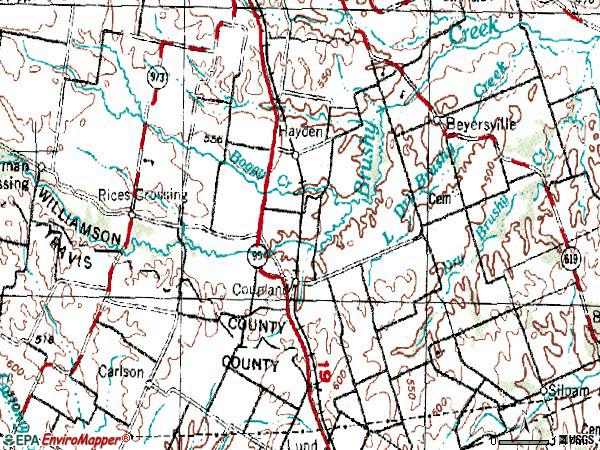 Zip code 78615 topographic map