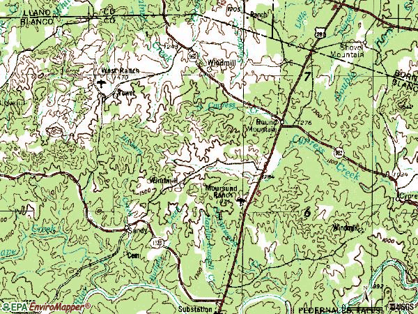 Zip code 78663 topographic map