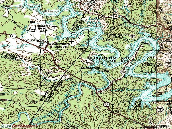 Zip code 78669 topographic map