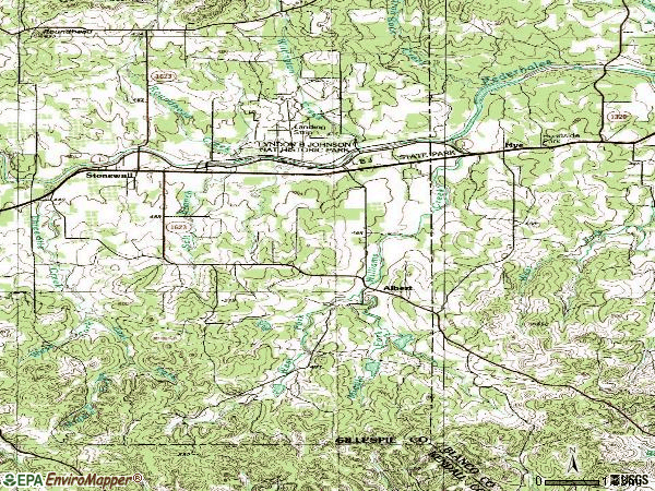 Zip code 78671 topographic map