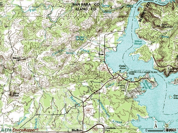 Zip code 78672 topographic map