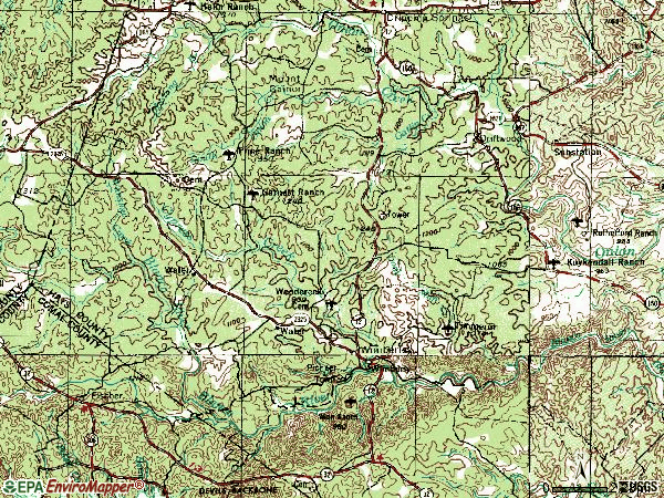 Zip code 78676 topographic map