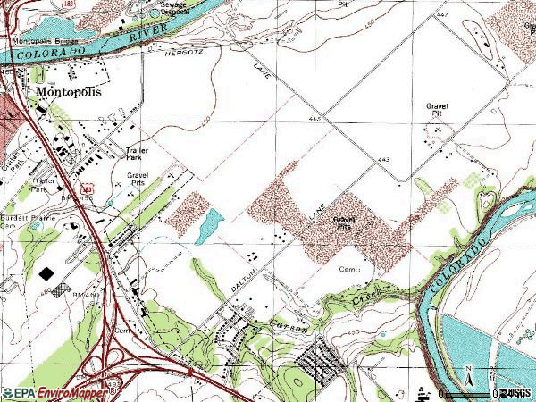 Zip code 78742 topographic map