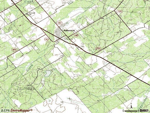 Zip code 78827 topographic map
