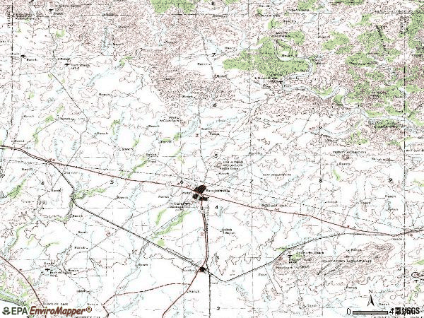 Zip code 78832 topographic map