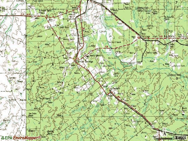 Zip code 78834 topographic map