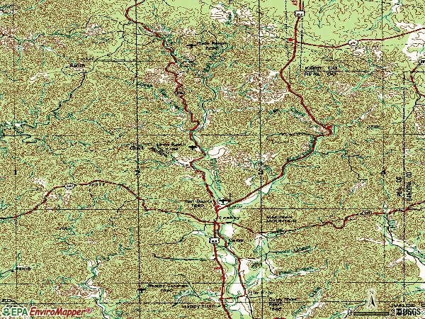 Zip code 78873 topographic map