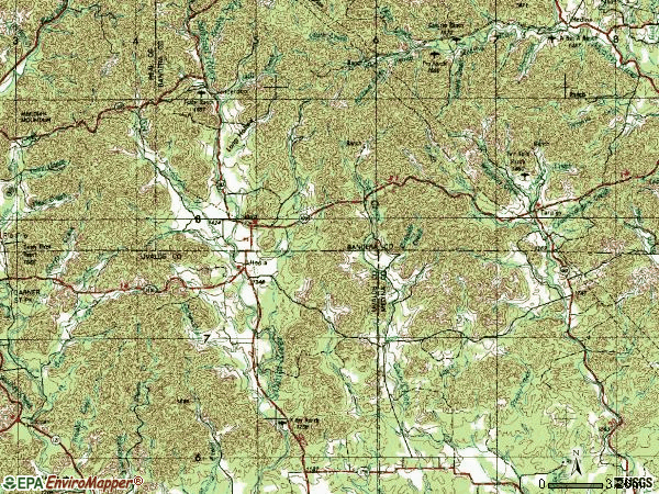 Zip code 78884 topographic map