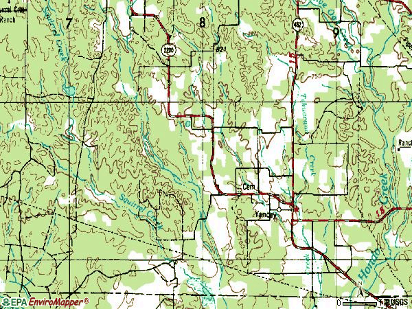Zip code 78886 topographic map