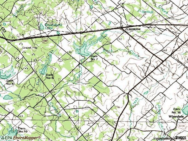 Zip code 78932 topographic map