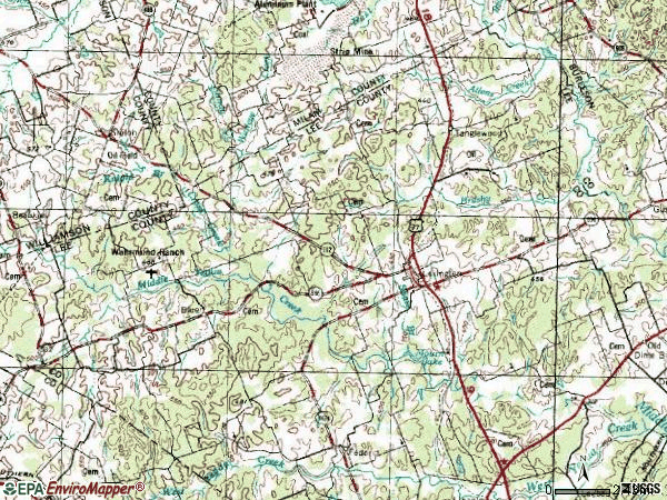 Zip code 78947 topographic map