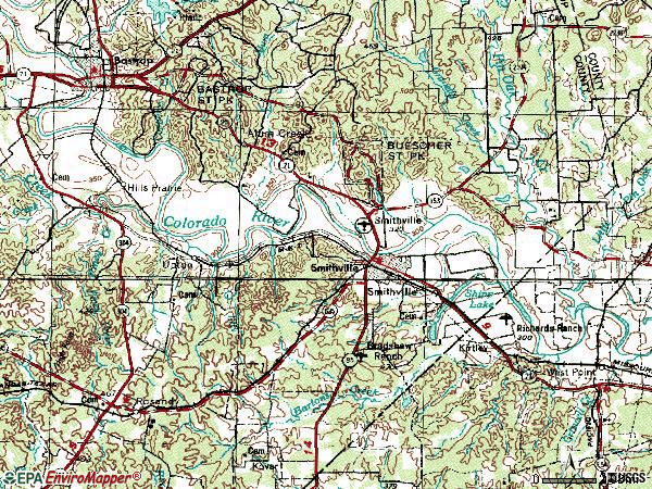 Zip code 78957 topographic map