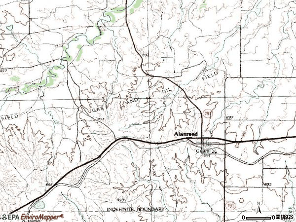 Zip code 79002 topographic map