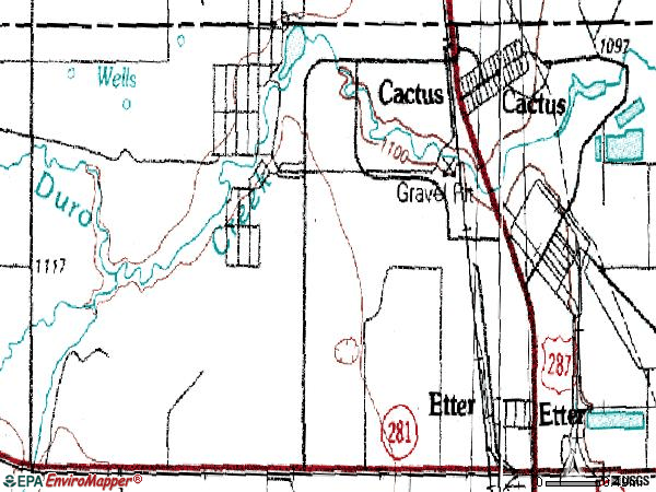 Zip code 79013 topographic map