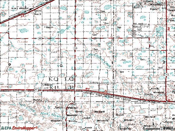 Zip code 79039 topographic map