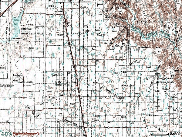 Zip code 79042 topographic map
