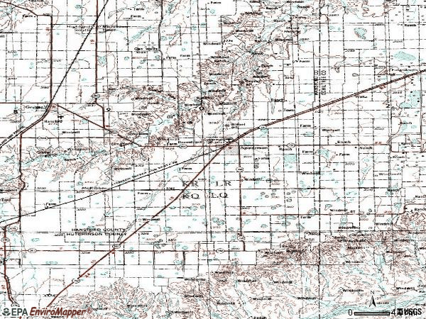 Zip code 79081 topographic map