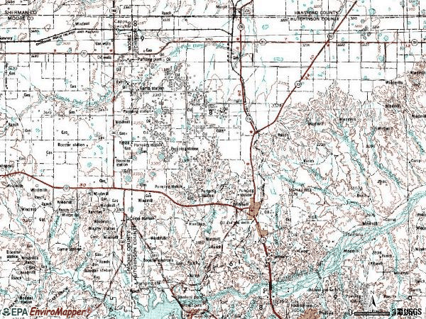 Zip code 79083 topographic map