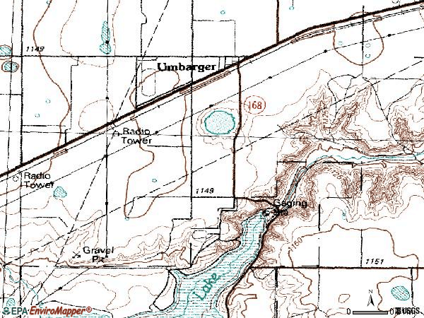 Zip code 79091 topographic map