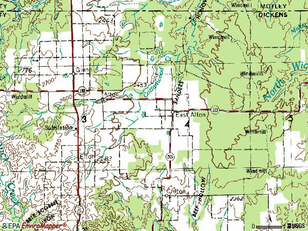Zip code 79220 topographic map