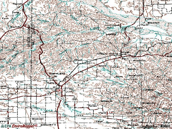 Zip code 79261 topographic map