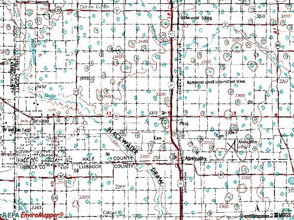 Zip code 79311 topographic map