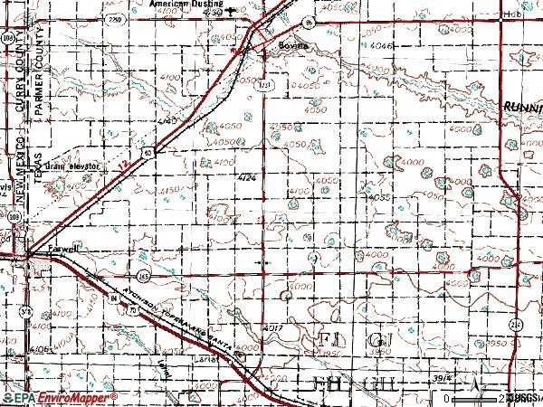 Zip code 79325 topographic map