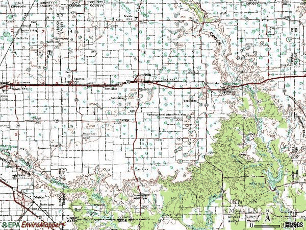 Zip code 79343 topographic map