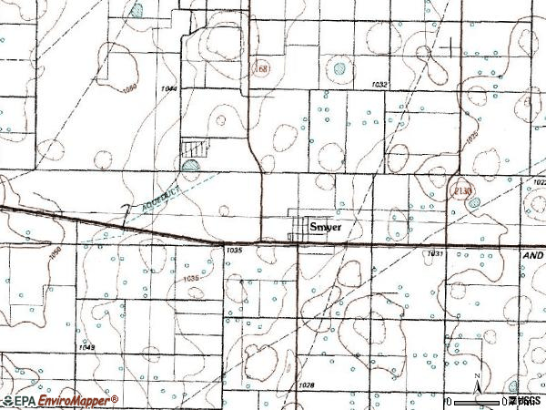 Zip code 79367 topographic map