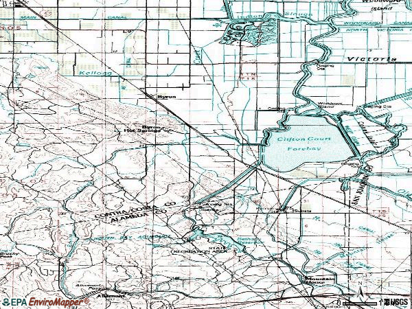 Zip code 94514 topographic map