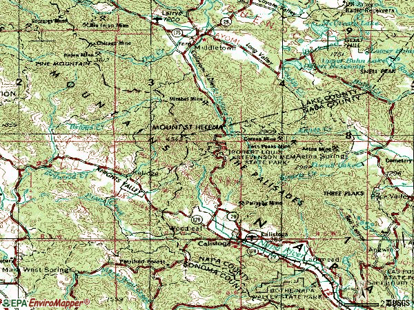Zip code 94515 topographic map